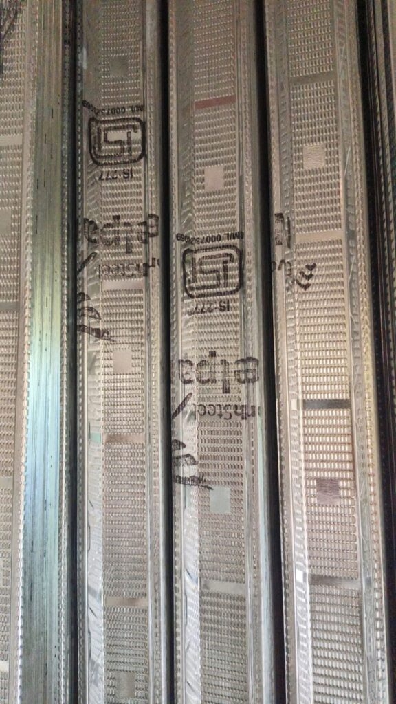 pop ceiling framing material, batam patti, gi channel.